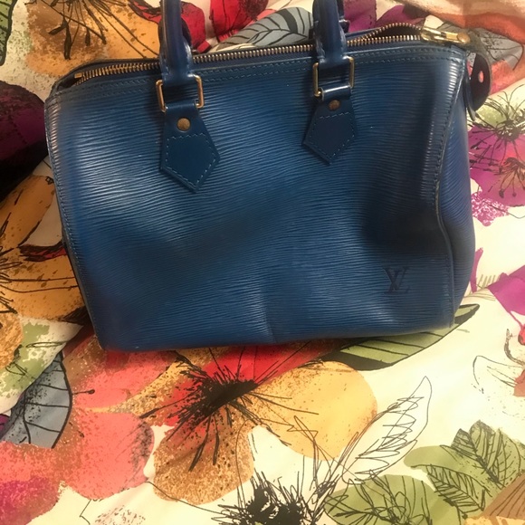 Blue Louis Vuitton speedy 25 - Picture 5 of 8